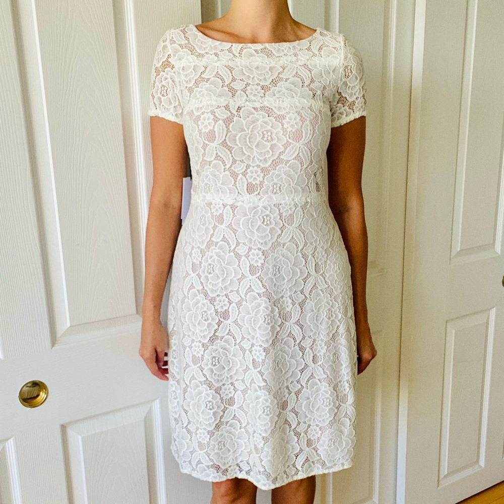 Brand New! Ivanka Trump Ivory Lace Dress - Picture 1 of 8